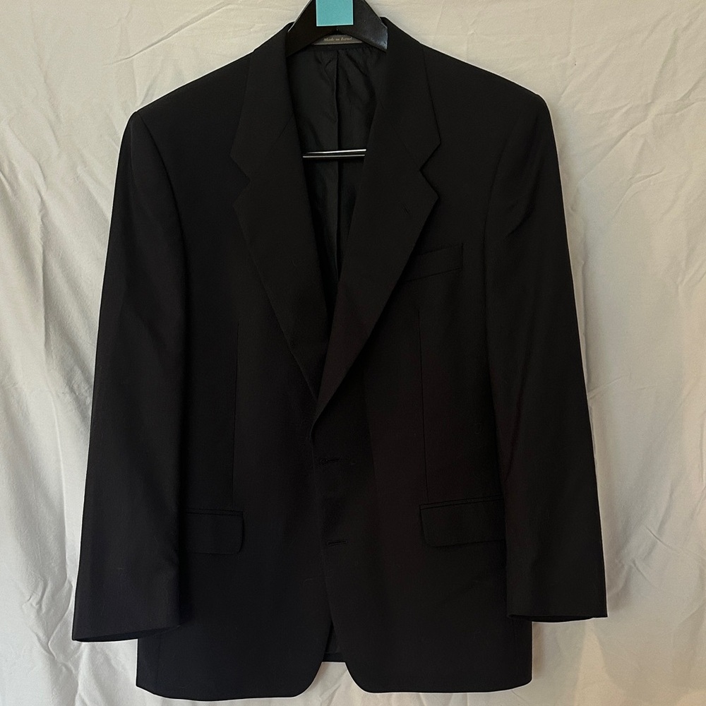 Classic Navy Men's Blazer 100% Wool